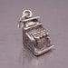 Vintage Sterling Silver Charm Bracelet Pendant Cash Register Miniature Adorable