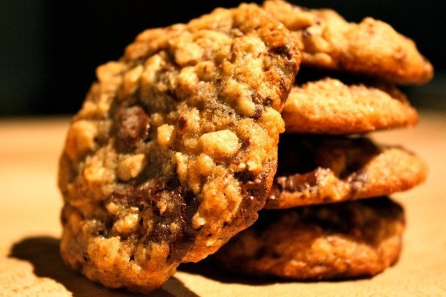 Banana Walnut Chocolate Chip Cookies