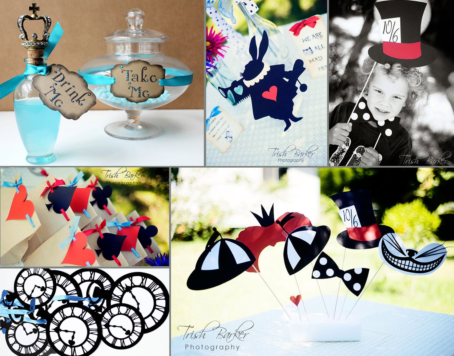 Alice in Wonderland Wedding "Drink Me" Party Tags- Kraft/Turquoise- Set of 12