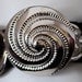 Silver button bracelet OOAK women's gift holiday statement  jewelry expandable  under 50 USD