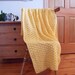 Crocheted Throw Blanket, Hand Crocheted Afghan Blanket, Handmade Afghan, Adult Lap Afghan, Butterscotch Yellow, 60x40, Many colors in shop