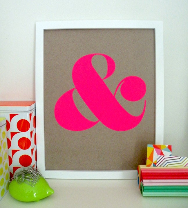 Ampersand Screen Print - Neon Pink (4th Edition)