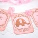 Pink Elephant Baby Shower Banner Garland Photo Prop Vintage Girl