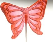 Hard Candy Lollipops 12 - The Butterfly's Ball - in Party Punch - a hand made, statement, art candy