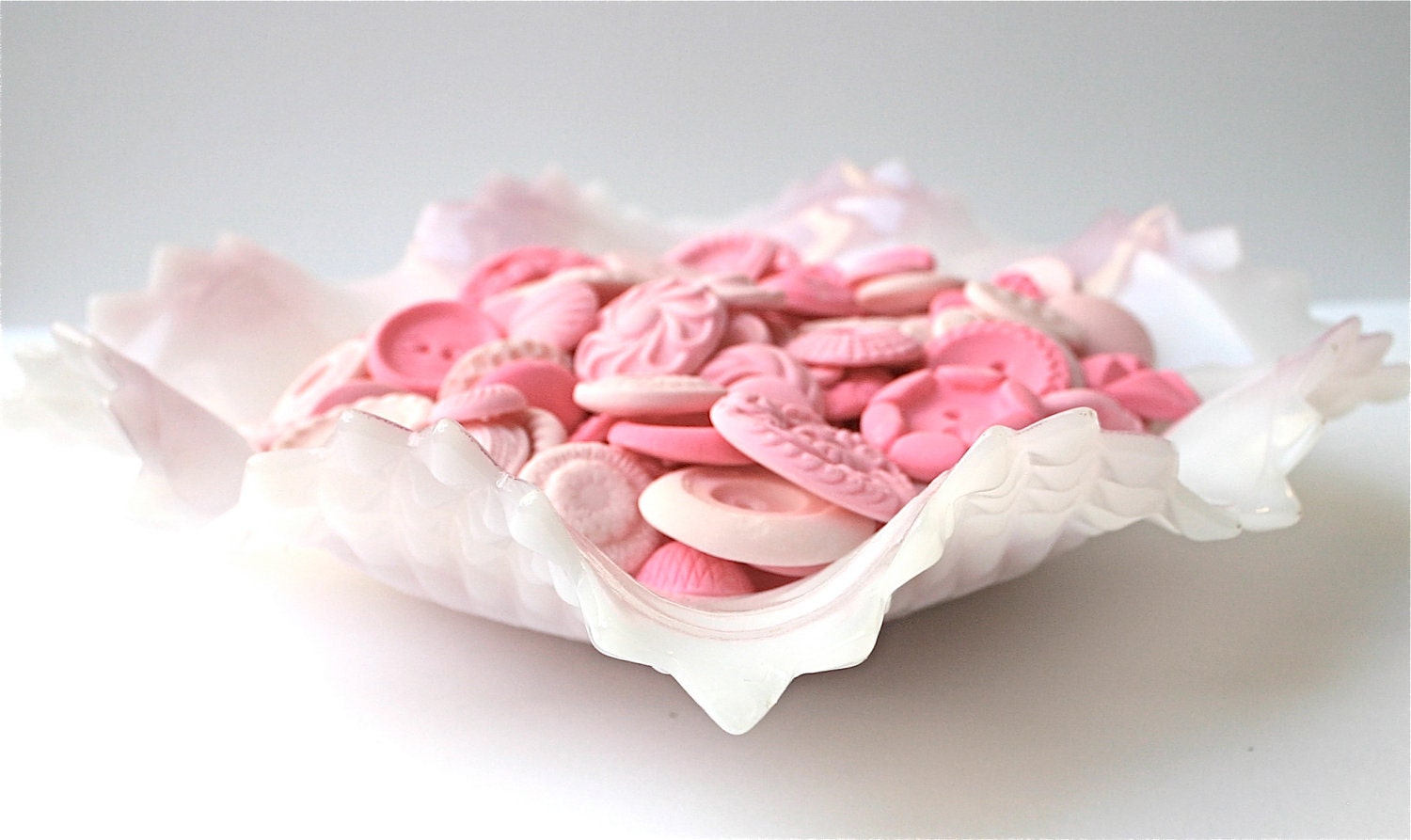 Tickled Peppermint Pink Candy Buttons 200 -by Andie' Specialty Sweets