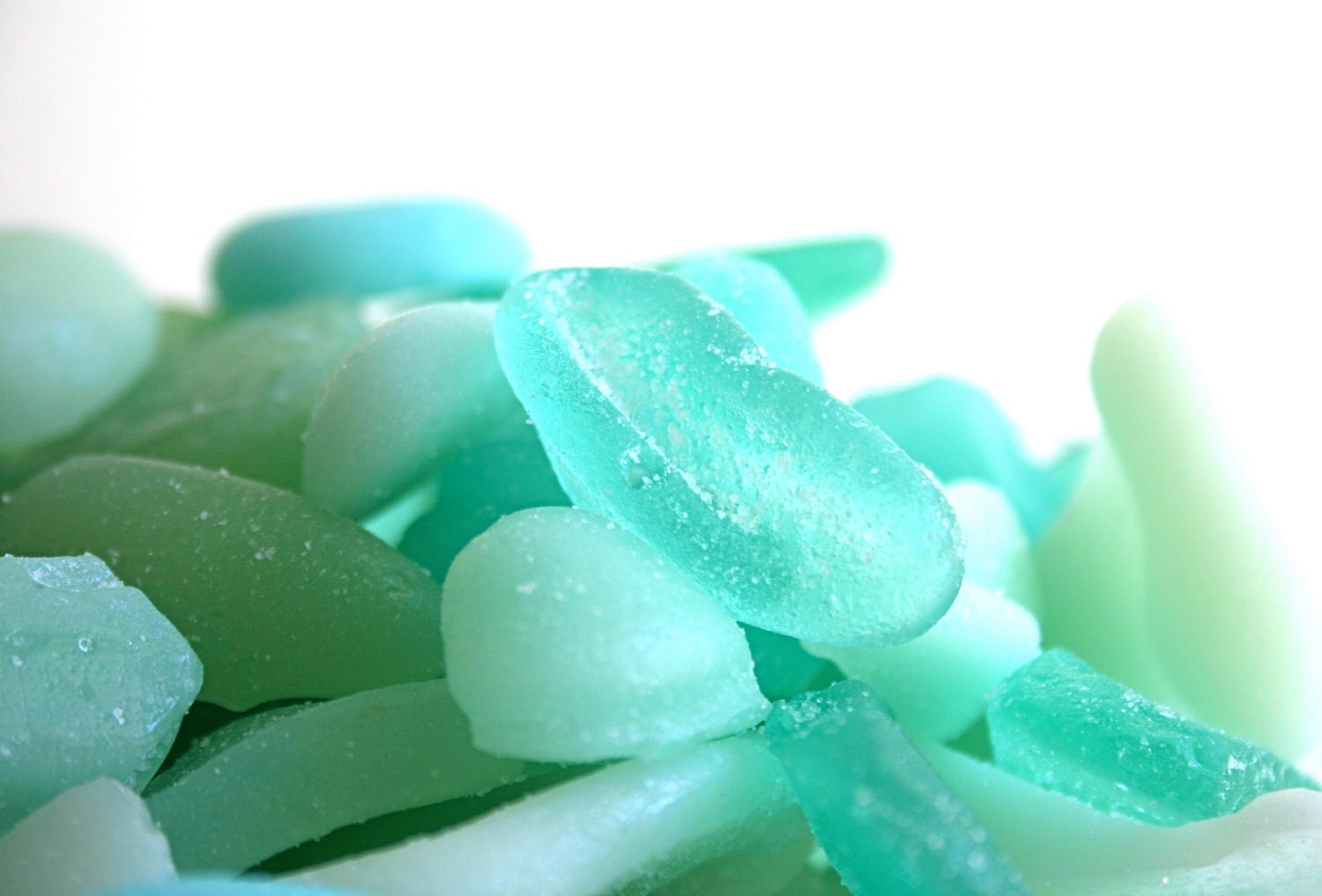 Hard Candy Sea Glass 3 oz. sample bag for gift giving, favors or cake decorating -by Andie's Specialty Sweets