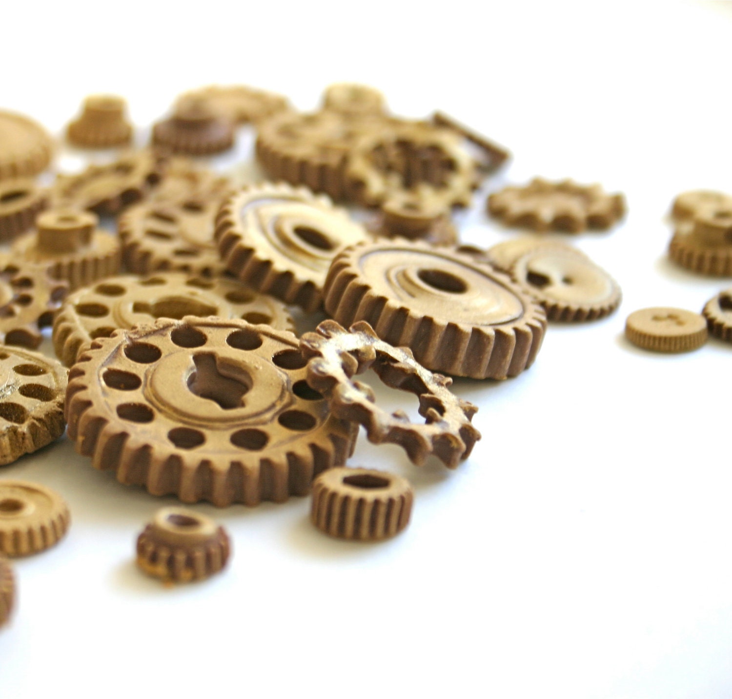 Edible Candy Gears 50 unique edible embellishments or stand alone candy