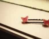 pink butterflies, flutter by hair pin set // woodland collection