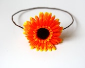 hair crown - bright orange // woodland collection
