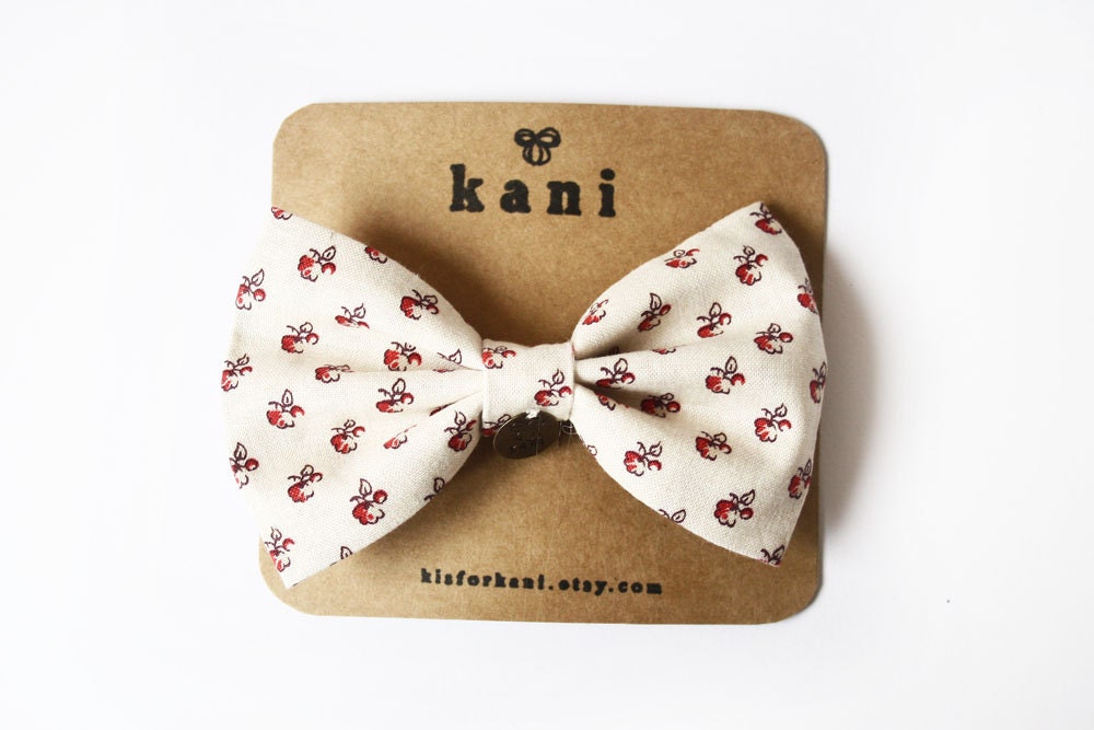 apple and ivory deluxe bow clip