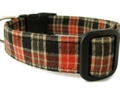Autumn Plaid Dog Collar