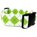 Argyle Dog Collar - Lime Argyle