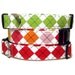 Argyle Dog Collar - Lime Argyle