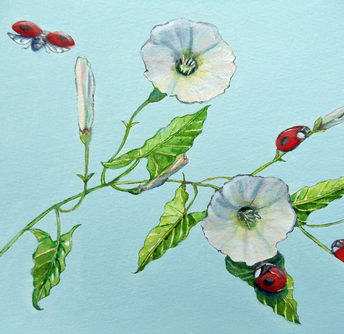 Ladybugs Original Detailed Acrylic Painting