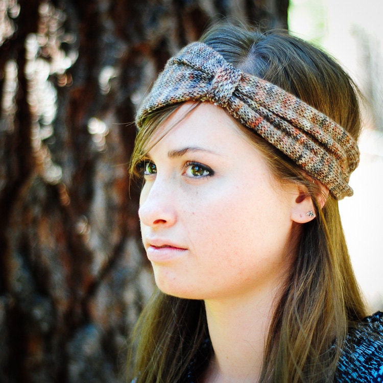 KNITTING PATTERN Bohemian Cinch Head Wrap PDF