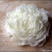 Antique Ivory Peony Hair Flower, Antique Ivory Chiffon, Bridal Accessory, MadeTo Order