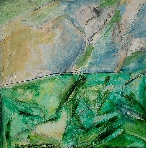 Vast -48x48 Large Acrylic Contemporary Painting by Abstract Artist Kami Kinnison