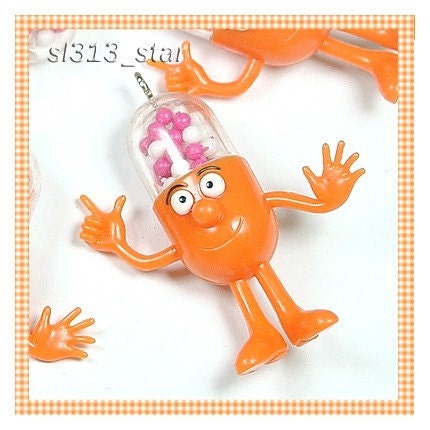 4pcs of Mr. Capsule Plastic Charms