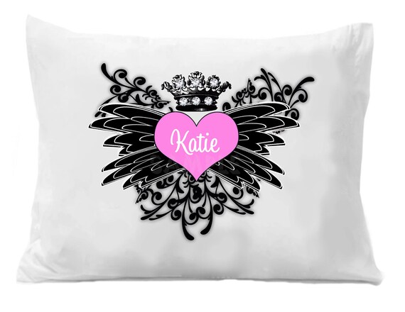 Personalized Pillowcase Princess Heart Crown Pillow Case Il_570xn