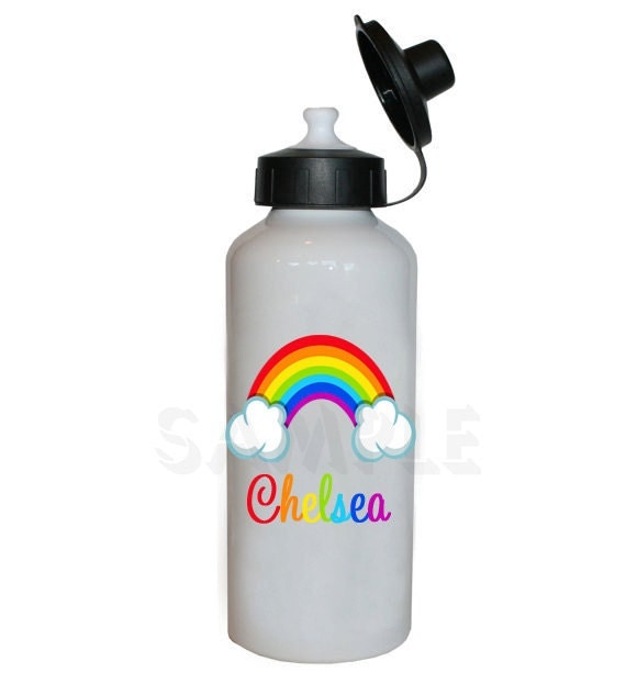 Rainbow Water Bottle Rainbow Personalized Water Bottle Il_570xn