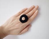 Irish Crochet Lace Jewelry (Attraction) Ring, Statement Ring
