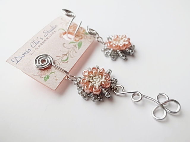 Crochet Lace Jewelry (Chic II) Earring & Ear Cuff Set