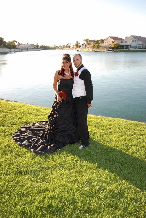 Alternative Black Wedding Dress for Gothic or Halloween Theme