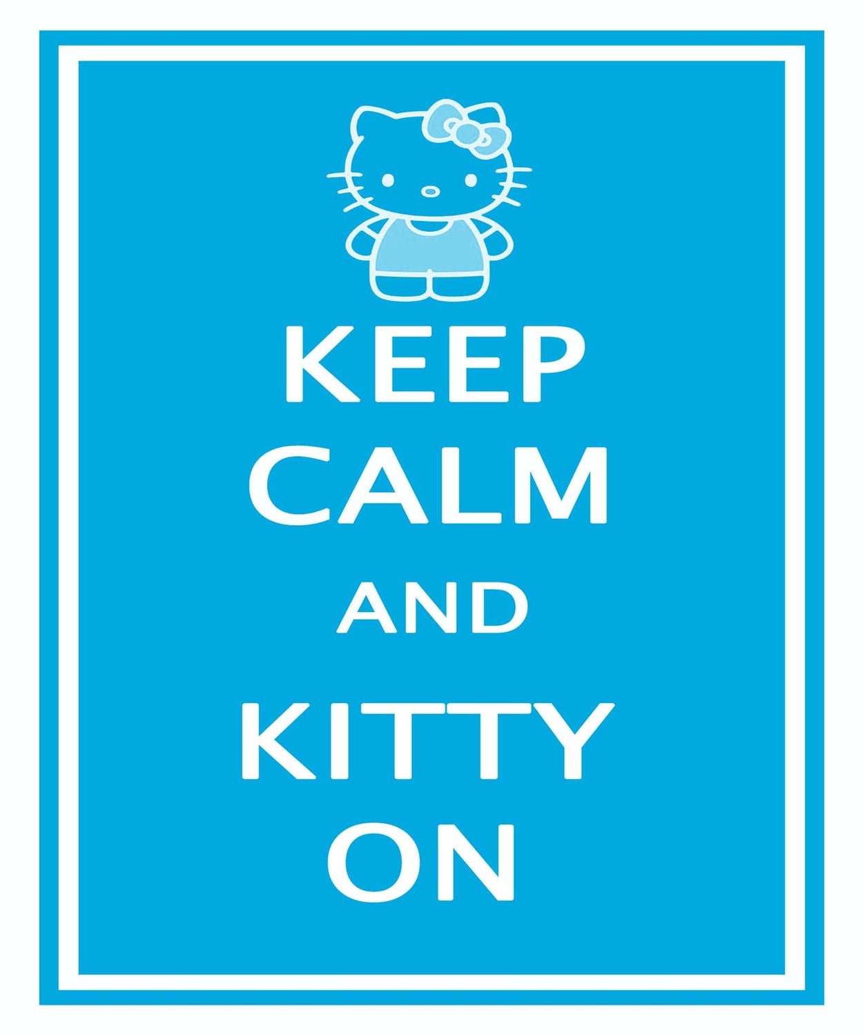 Keep Calm and Kitty On - 11x17 Pink Poster Buy 1 Get 1 Free Sale