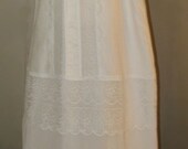 Couture Christening Baptism Gown Made from Vintage Wedding Dress with Monogram (upcycled, recycled, green, eco-friendly, organic)