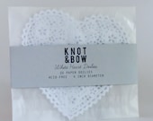 White Heart Doilies