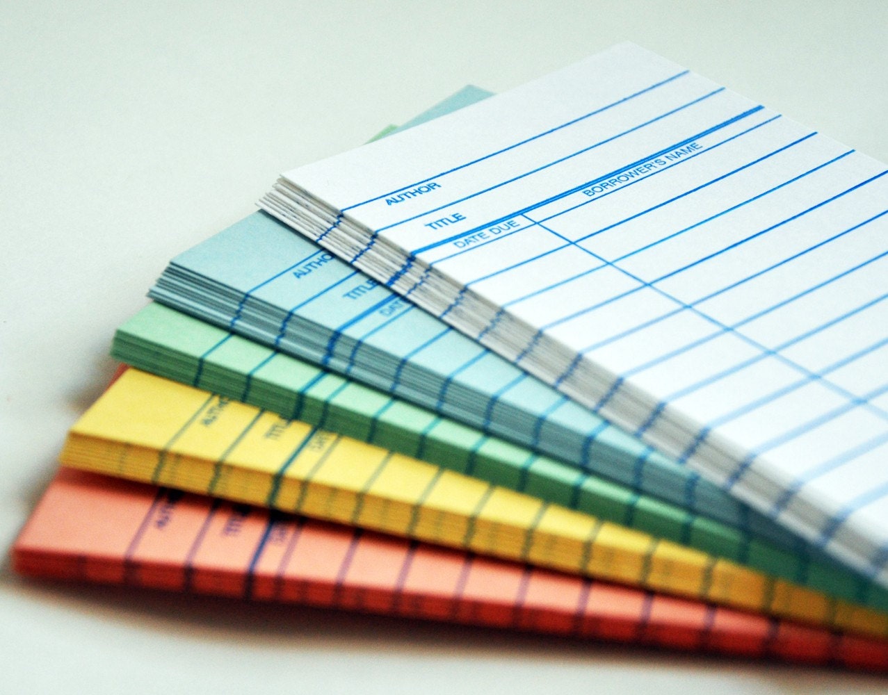 50 Assorted Library Cards