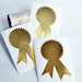 Gold Foil Award Ribbon Stickers - FREE SHIPPING
