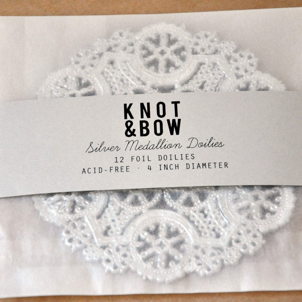 Silver Foil Medallion Doilies