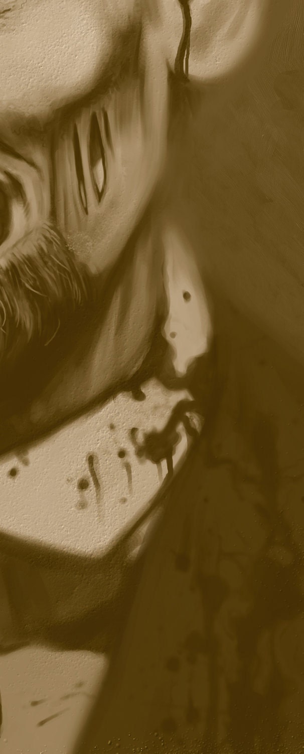 Zombie Abraham Lincoln Print 8.5x11