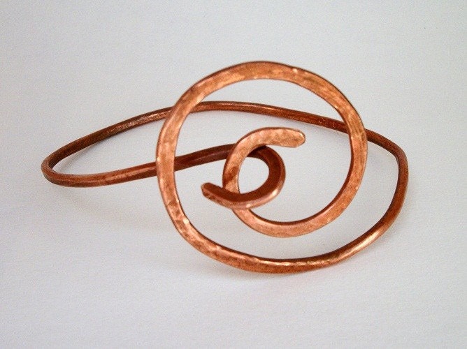 copper swirl bracelet