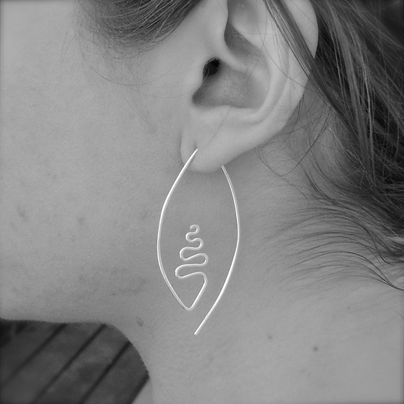 New Growth Earrings in Recycled Sterling Silver. Jewelry by FullSpiral on Etsy