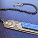 Kyanite and Recycled Brass Crystal Amulet Necklace. OOAK Jewelry by FullSpiral on Etsy