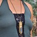 Kyanite and Recycled Brass Crystal Amulet Necklace. OOAK Jewelry by FullSpiral on Etsy
