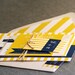 Preppy Chic Striped Wedding Invitation shown in Navy Blue, Yellow and White, Build-Your-Invite Collection - DEPOSIT