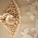OOAK Guest Book - Champagne Gold Lace Wedding Guest Book, Embroidered Lace on Net, Personalize, Handmade
