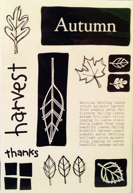 Provo Craft Simply Chic Stamps Harvest, Thanks, Leaves Etc. Words and Images Clear Acrylic Stamps Il_170x135