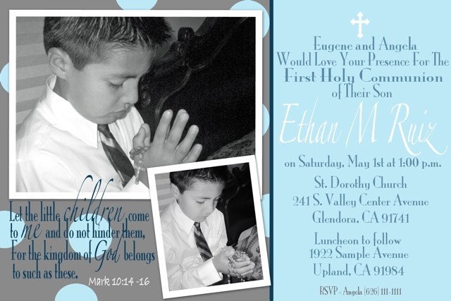 First Holy Communion, Baptism, or Dedication Invitation Il_570xn