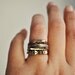 Lines, Bows and Arrows - vintage rings set of 4