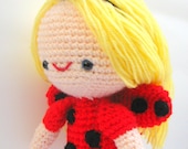 Instant Download PDF  amigurumi crochet pattern lady bug Sofia girl-etsy