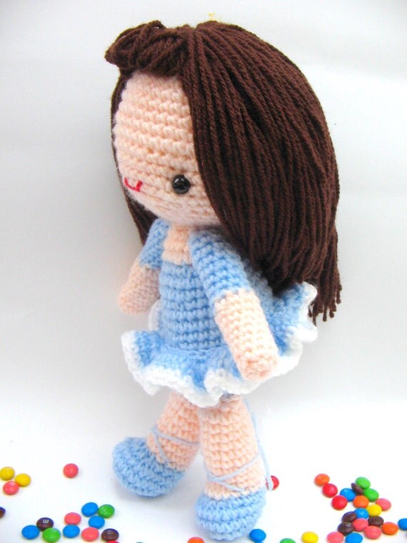 Instant Download PDF amigurumi crochet pattern girl ballerina-Bella-etsy