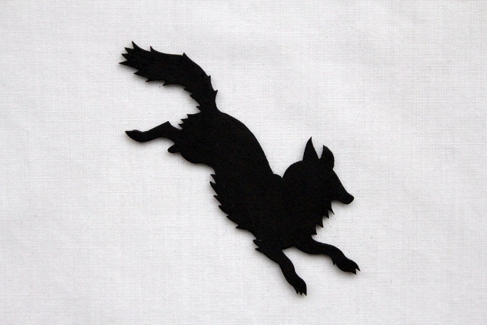 Fox Brooch - hand cut classic silhouette animal brooch