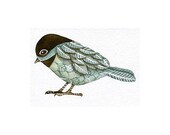 Bird No.24 ACEO Art Print of my original watercolor, painting by Lorisworld