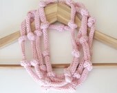 infinity necklace organic cotton, woman gift, eco jewelry
