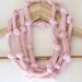 infinity necklace organic cotton, woman gift, eco jewelry