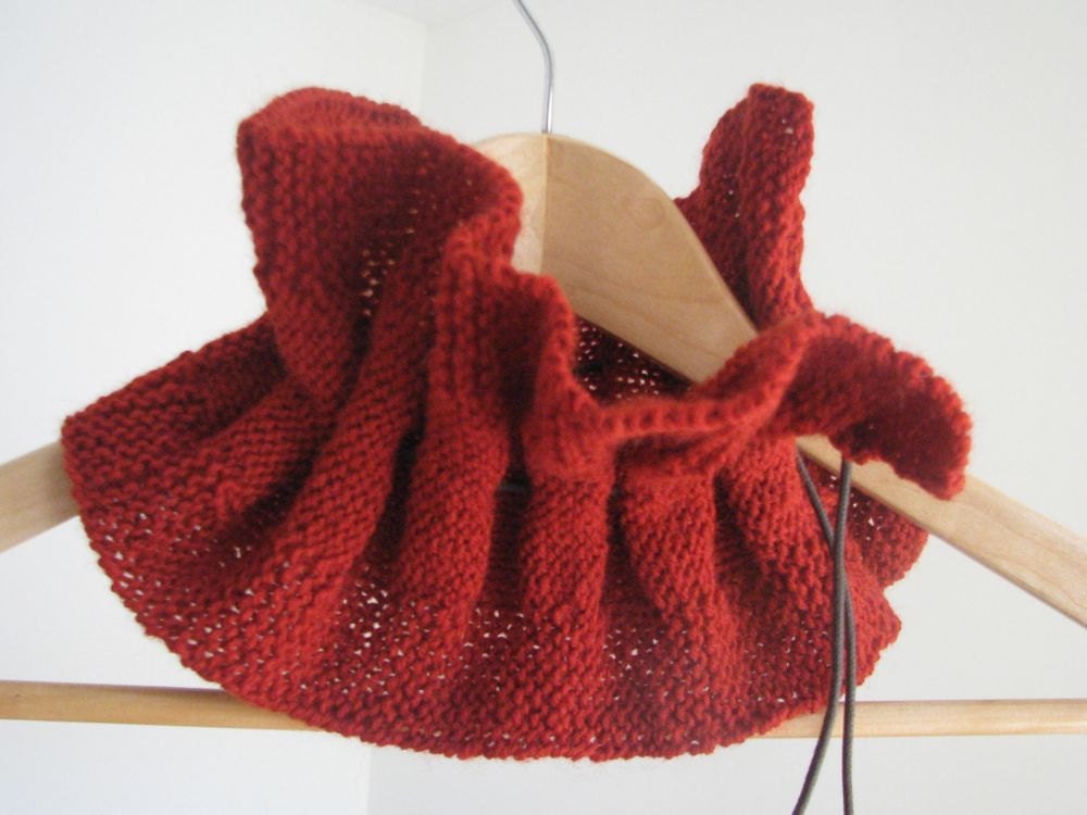 Terracotta Scarflette - Wool Scarf - Neckwarmer - europeanstreetteam